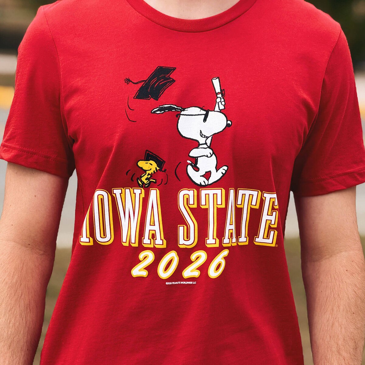 Peanuts X Iowa State Cardinal 2026 Graduation Short Sleeve T-Shirt